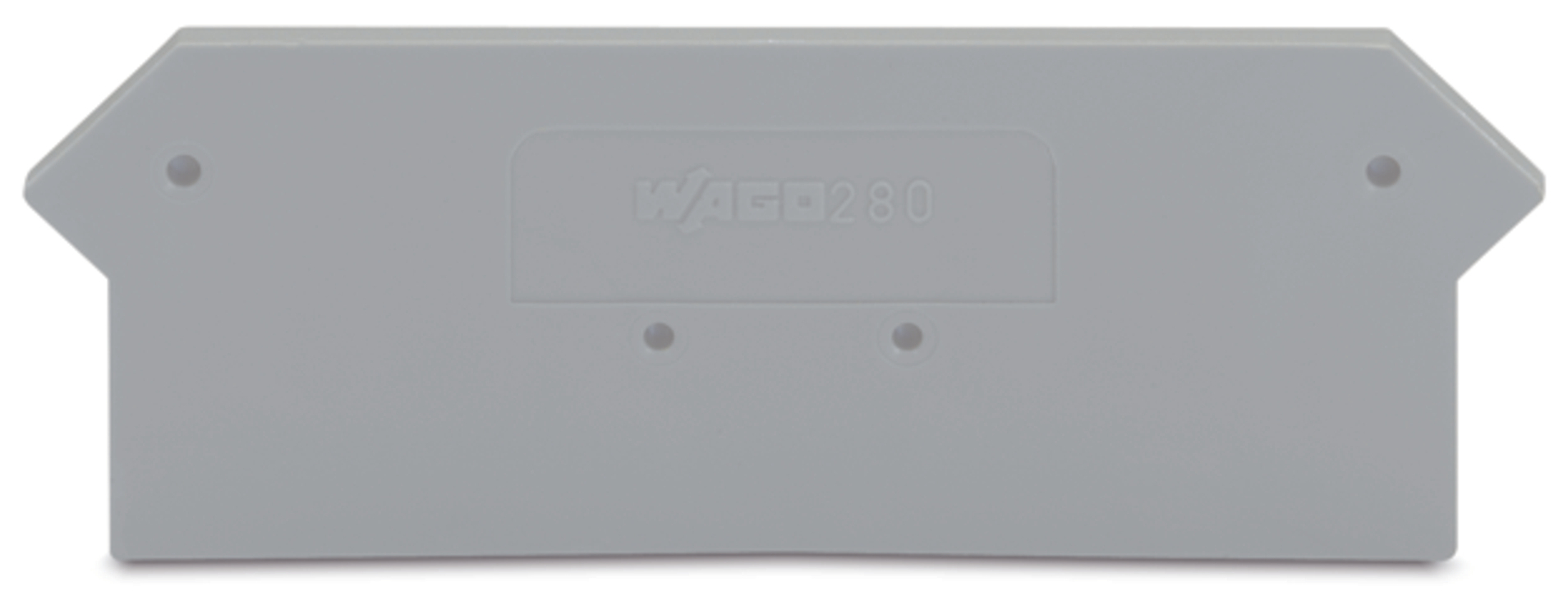 280-316 End and Intermediate Plate, For Use With 280 Series Rail Mounted Terminal Block, Gray
