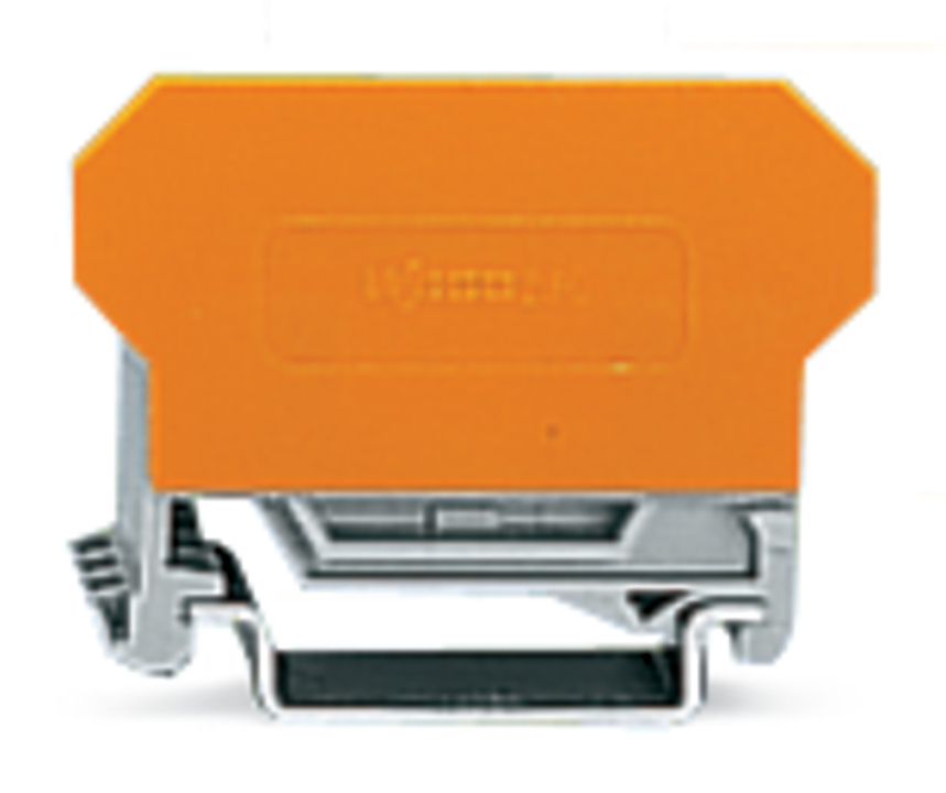 280-619 Front-Entry Wiring Conductor Terminal Block, 28 to 14 AWG Wire, 2 Poles, DIN Rail Mount