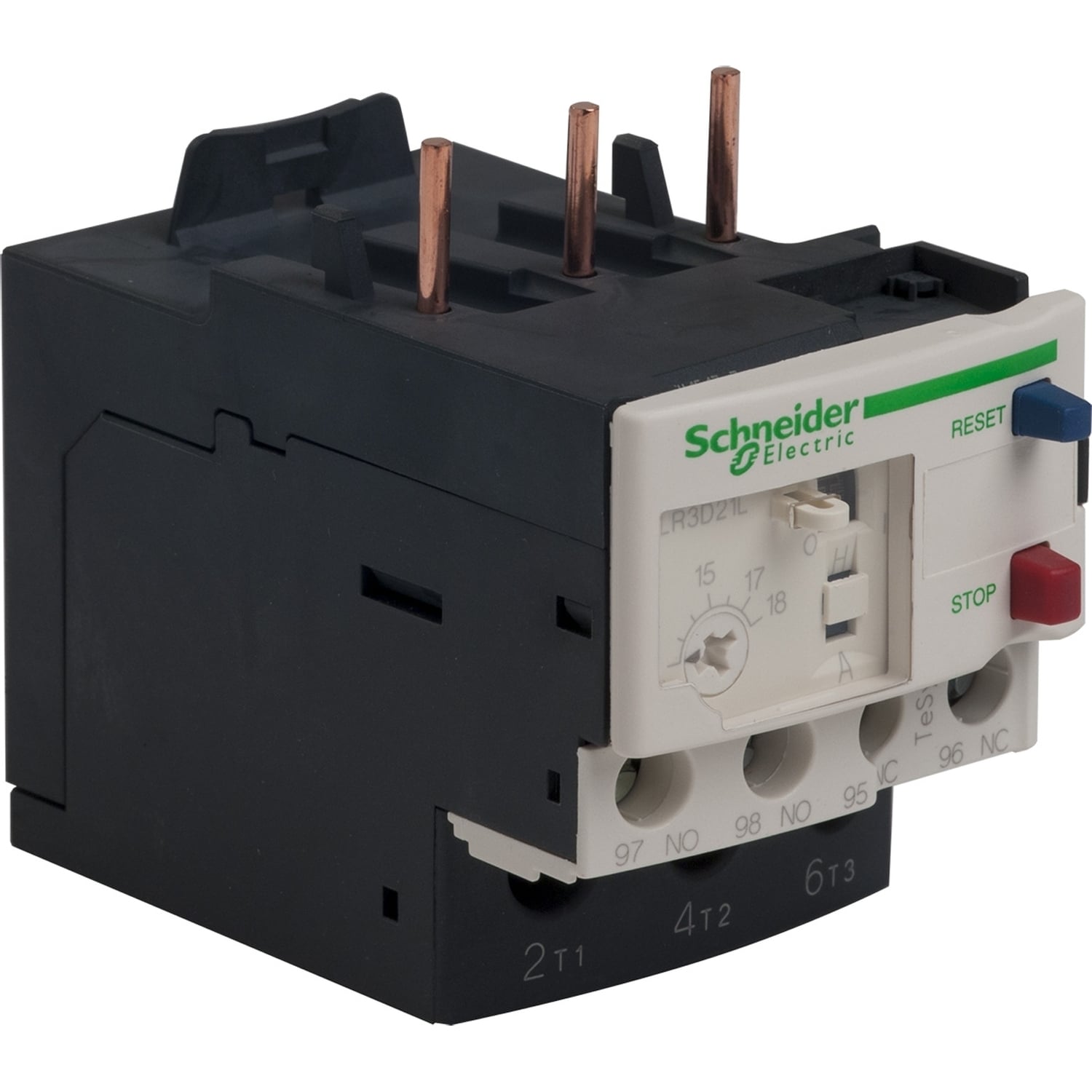 LR3D21L TeSys LRD Bi-Metallic Non-Differential Thermal Overload Relay, 12 to 18 A, 690 V AC V Coil