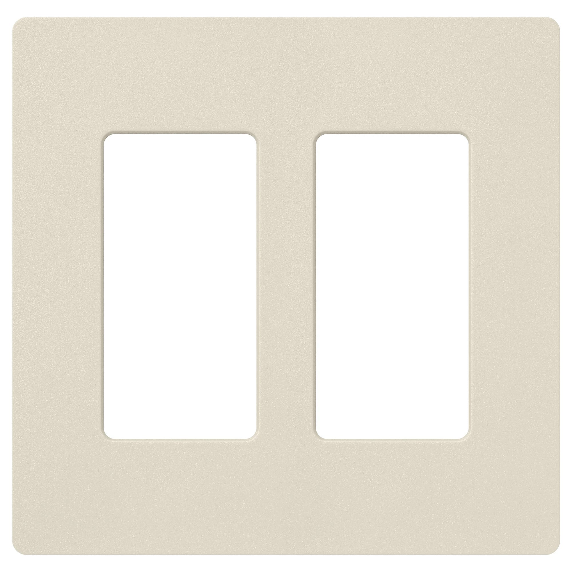 SC-2-PM Claro Wall Plate for Decorator-Style Dimmers, Switches, and Outlets, 2 Gang, Satin, Pumice