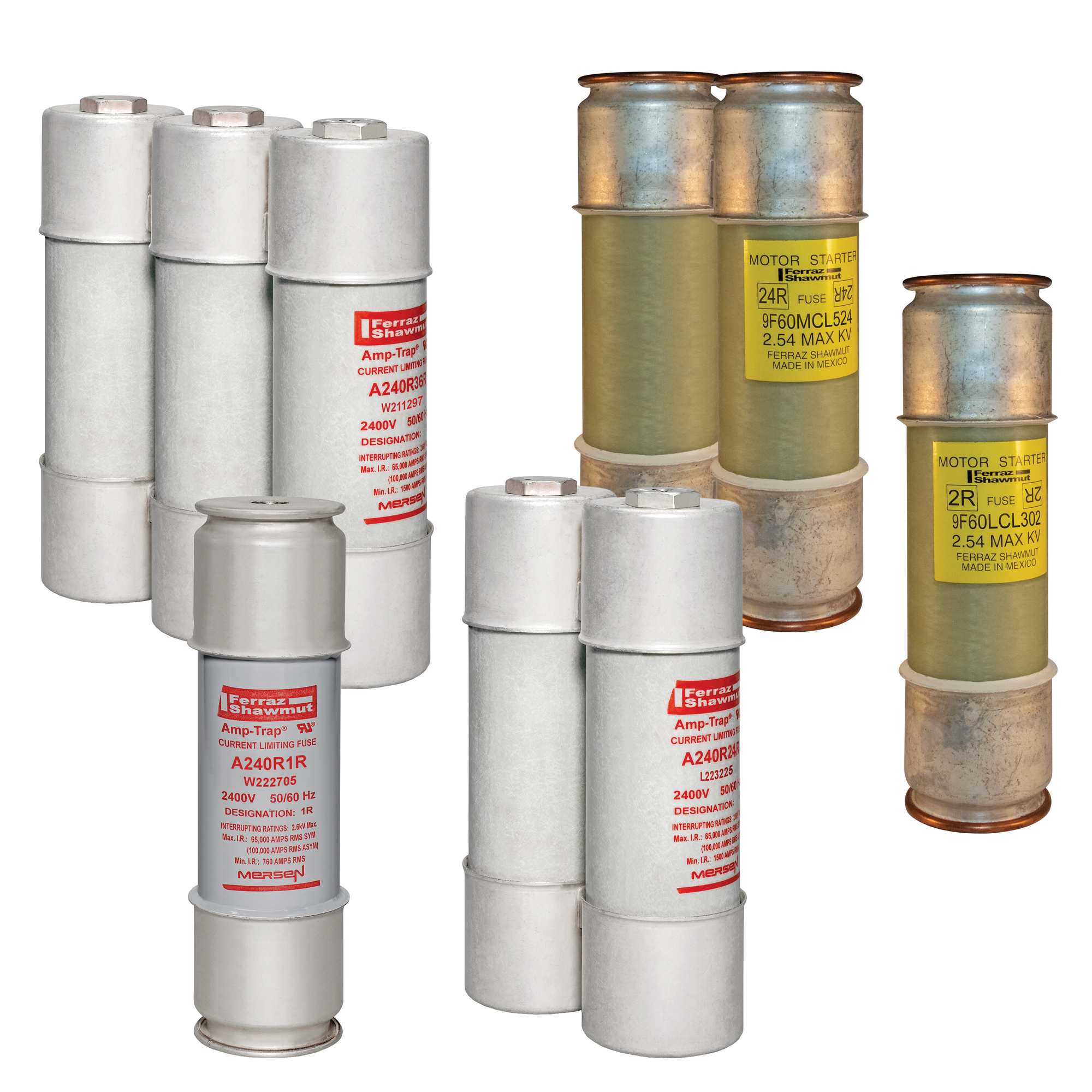 9F60LCB506 Amp-Trap Back-Up Current Limiting Medium Voltage Fuse, 6 A, 2.4 kV AC, 50 kA Interrupt, Class: R