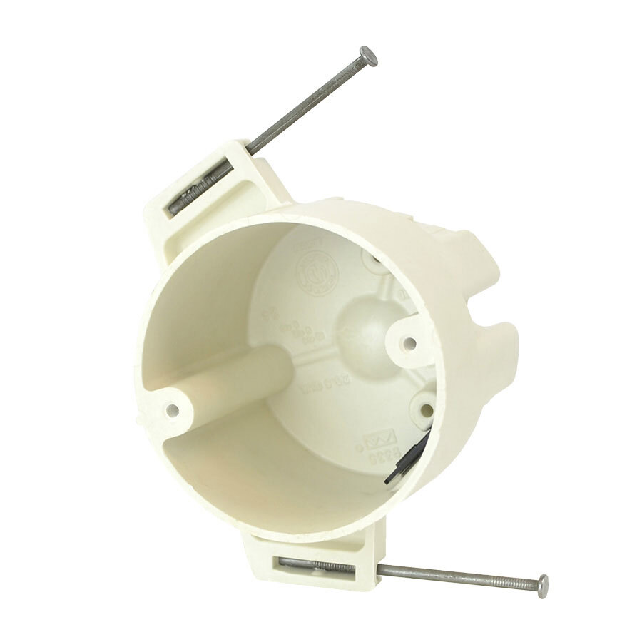 Speed Klamps; Round Outlet Box; 2-7/8 Inch Depth, Thermoset-Fiberglass, 20.5 Cubic-Inch, Beige/Tan