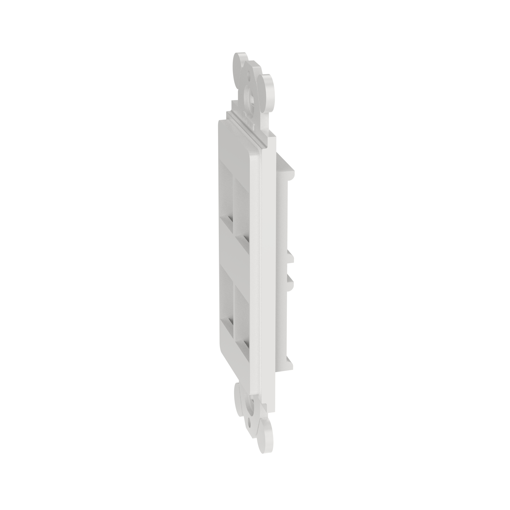 NK4RMFWH NetKey Flat Module Adapter Frame, 1 Gangs, 4 Ports, ABS, White, For Use With Keystone Module