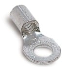 Non-Insulated Ring Terminal, Length .886 Inches, Width .039 Inches, Bolt Hole 1/4 Inch, Wire Range #12-#10 AWG, Copper, Tin Plated