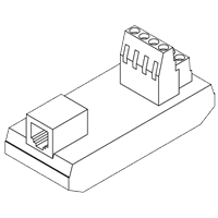 DRRJ11T6 Adapter, For Use With ST and ARD DIN rail