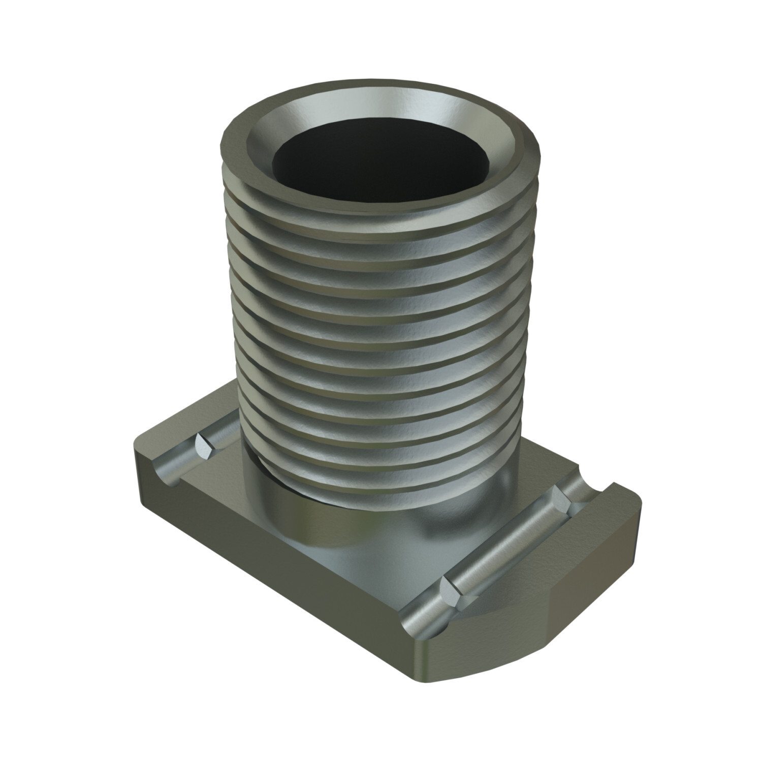 P2540A-EG Wiring Stud Nut, For Use With P1000, P1100 and P2000 Channels, 320 lb Design Load, 1/2 in Straight Pipe Thread, 1-5/64 in L Stud, Sintered Metal