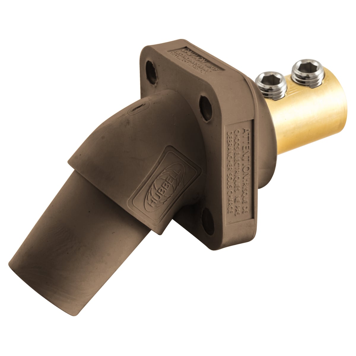HBLFRABN 16 Series 1-Pole Angled Female Standard Single Pole Receptacle With 300/400 A Plug, 600 V AC/250 V DC, 400 A, 4 to 4/0 AWG Wire, Screw Terminal Connection