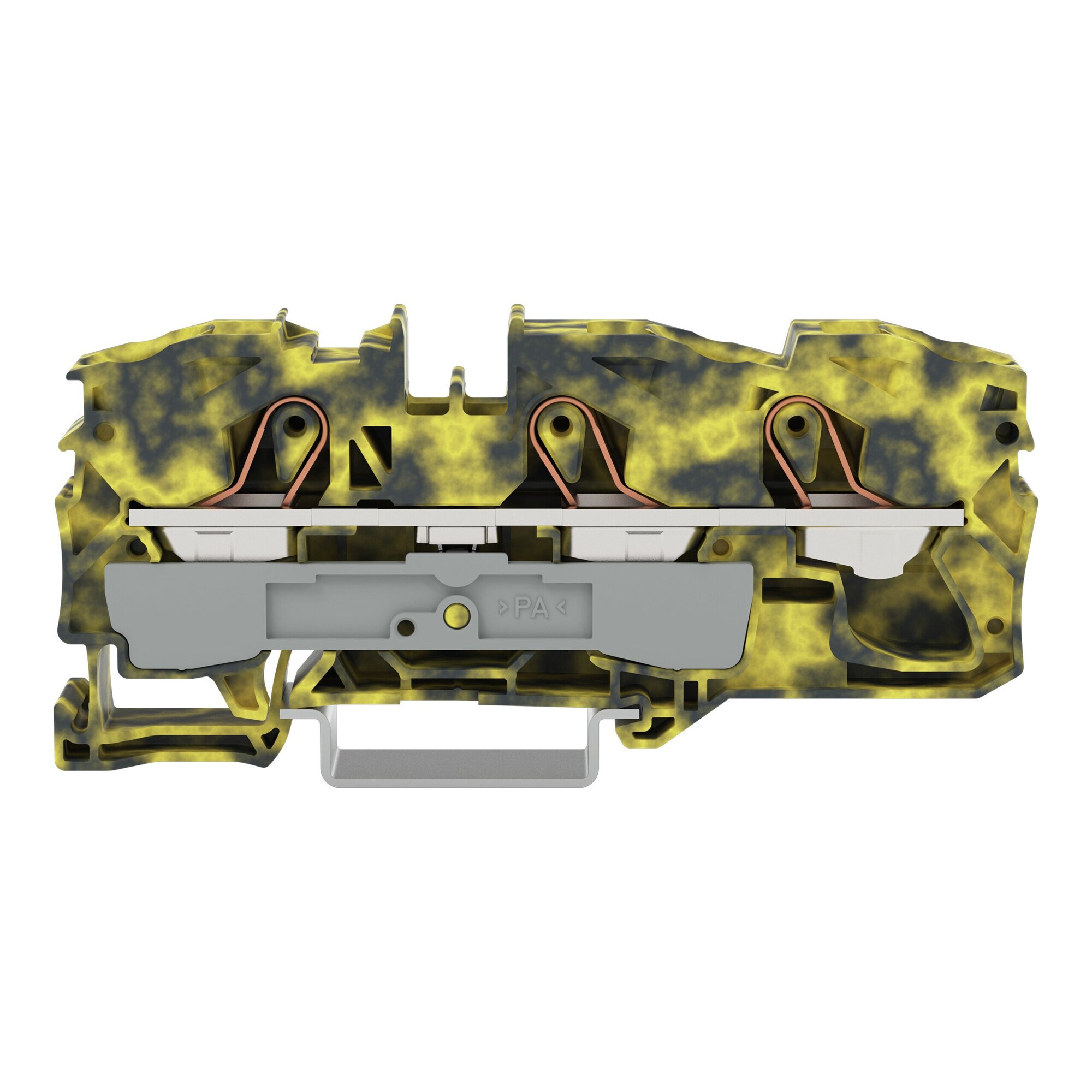 2016-1303 Operating Tool Conductor Terminal Block, 800 V, 76 A, 20 to 6 AWG Wire, 1 Poles, DIN Rail Mount