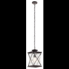 Argylefts outdoor pendant showcases a lodge-inspired design that brings a distinctive look to your curb-appeal. This fixture features a crisscross pattern, a beautiful Weathered Zinc finish and clear seeded glass. When creating an aesthetic atmosphere, nothing compares to Argyle.