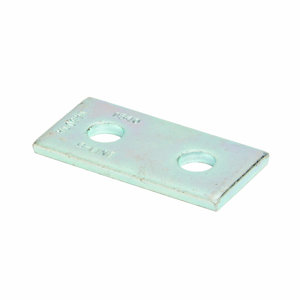 B340ZN Flat Splice Plate, 2 Holes, 3-1/4 in L x 1-5/8 in W x 1/4 in THK, Strip Steel