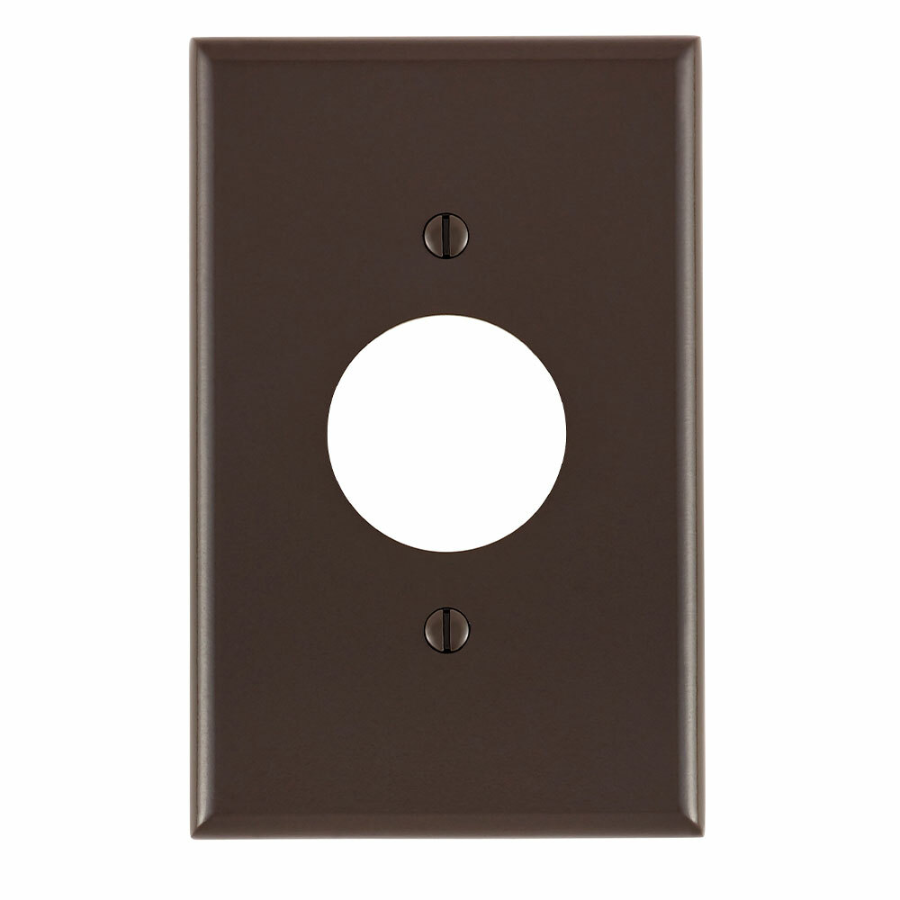 80504 Midway Size Traditional Wall Plate, 1 Gangs, 3-1/8 in W x 4-7/8 in H, Thermoset, Brown