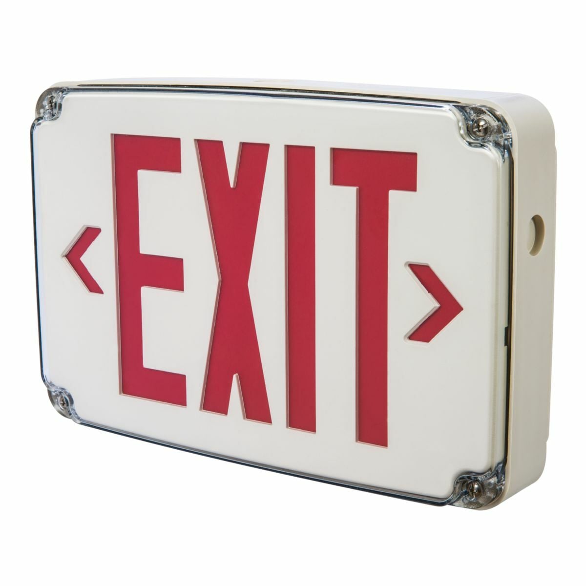 LPXW71RSD Sure-Lites Single Face Self-Diagnostic Standard Exit Sign, LED Lamp, 3.3/3.4 W Fixture, 120 to 277 V, Silver Housing, EXIT Legend