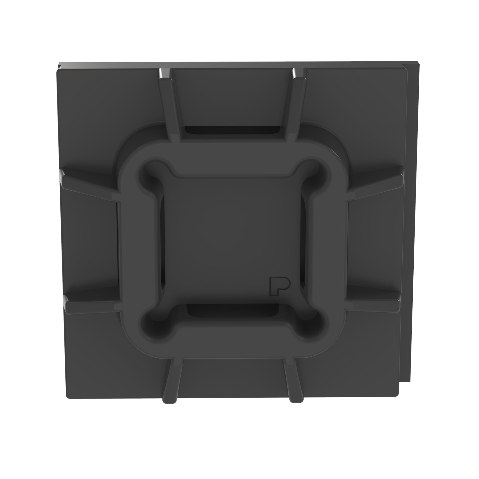 SGABM20-AT-C0 Super-Grip Adhesive Backed Cable Tie Mount, 4-Way, Acrylic Adhesive Tape Mount, 0.48 in W Tie, Nylon 6.6, Black