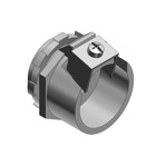 Metal-Clad and Armored Cable Fitting, Straight, Trade Size 3/8 Inch, Knockout Size 1/2 Inch, Cable Range 0.470 to 0.660 Inch, Steel with Zinc Plating