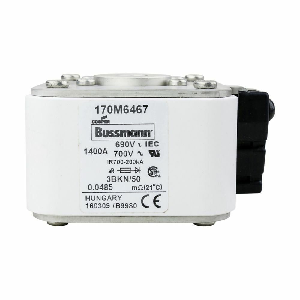 170M6467 Type BKN/K High Speed Fuse, 1400 A, 690 V, 200 kA Interrupt, Class: aR, Square Body