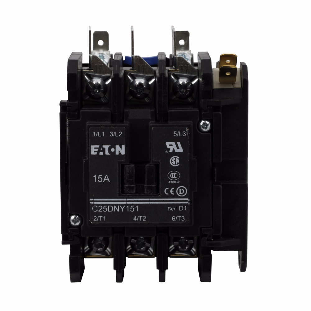 C25DNY130 Non-Reversing Definite Purpose AC Contactor, 240 V AC V Coil, 30 A, 1 Poles