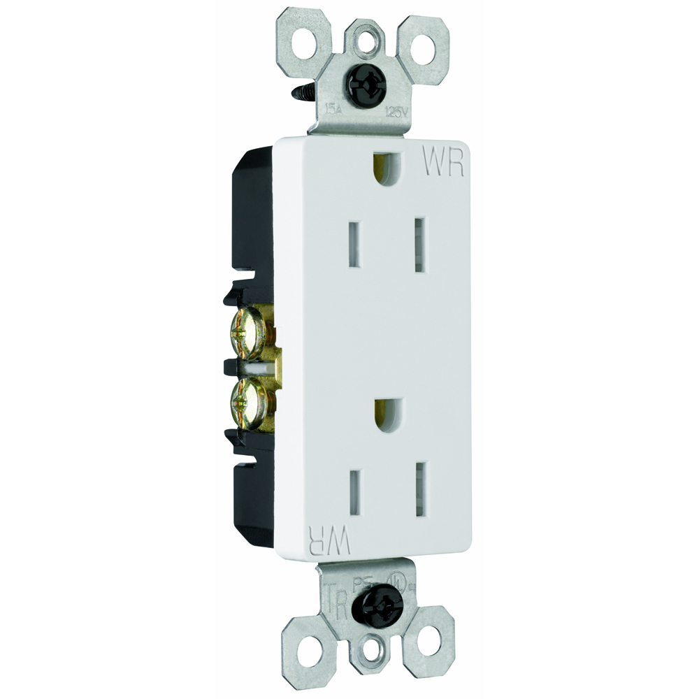 885TRWRW radiant Outdoor Outlet, White