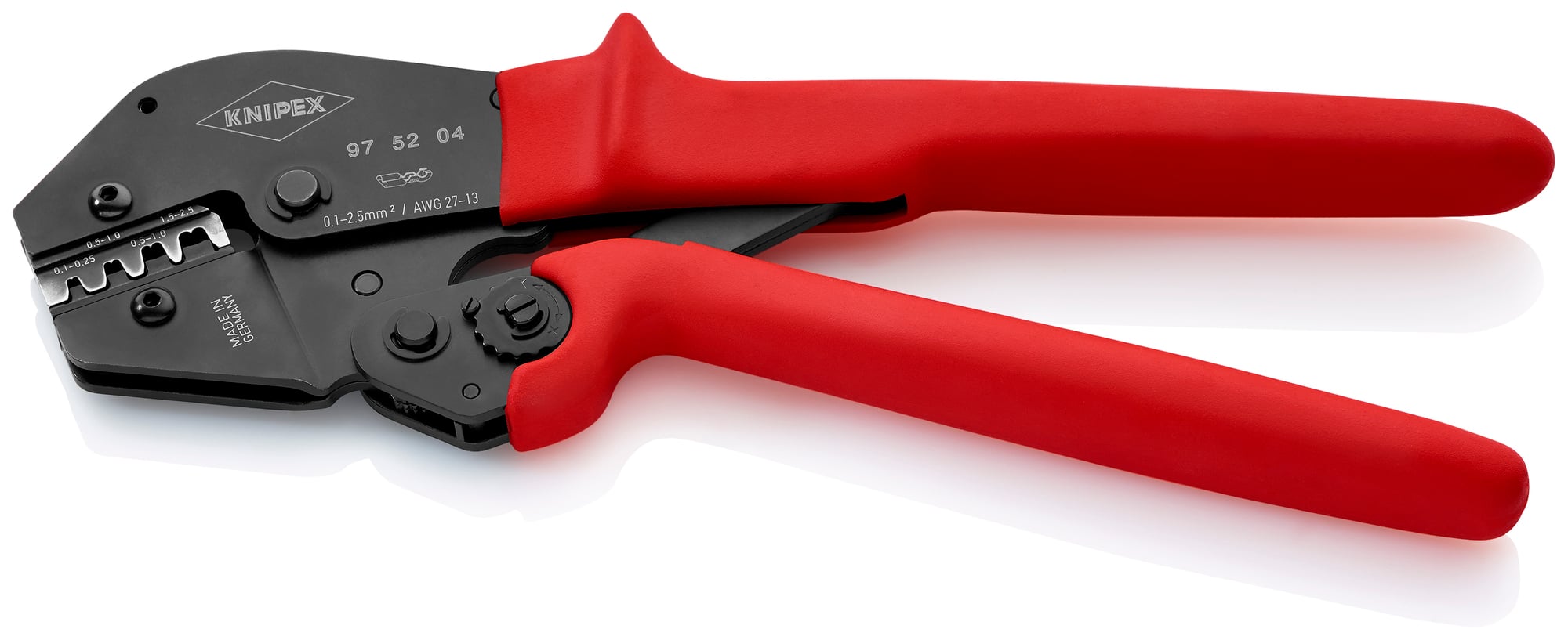 Crimping Pliers For Non-Insulated Open Plug-Type Connectors (Plug Width 2.8 and 4.8 mm), 10 in.
