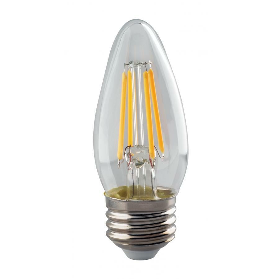S8551 Dimmable Filament LED Lamp, 4 W, 40 W Incandescent Equivalent, E26 Lamp, B11 Shape, 350 Lumens