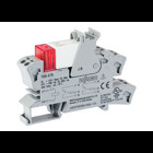 Relay module; Nominal input voltage: 115 VAC; 2 changeover contacts; Limiting continuous current: 8 A; with gold contacts; Red status indicator; Module width: 15 mm; 2,50 mm²; gray