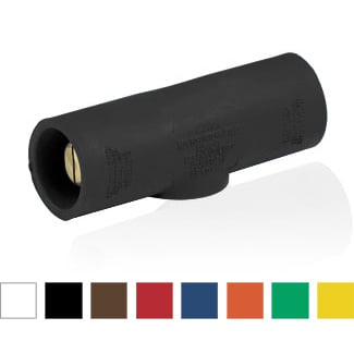 16A25-UR Rhino-Hide 1-Pole Cam Type Taper Nose Multi-Way Connector, 600 V AC/DC, 400 A, Male x Male, Santroprene TPV Housing