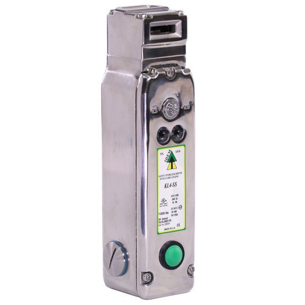 KL4-SS Locking Tongue Switch, 4NC 2NO, 24 VDC/AC, 1/2 NPT, Stainless Steel, Lid Release