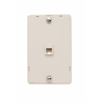 WMTE14-LA Standard Vertical Phone Wallplate, 1 Gangs, 6 in L, Thermoplastic, Box Mount
