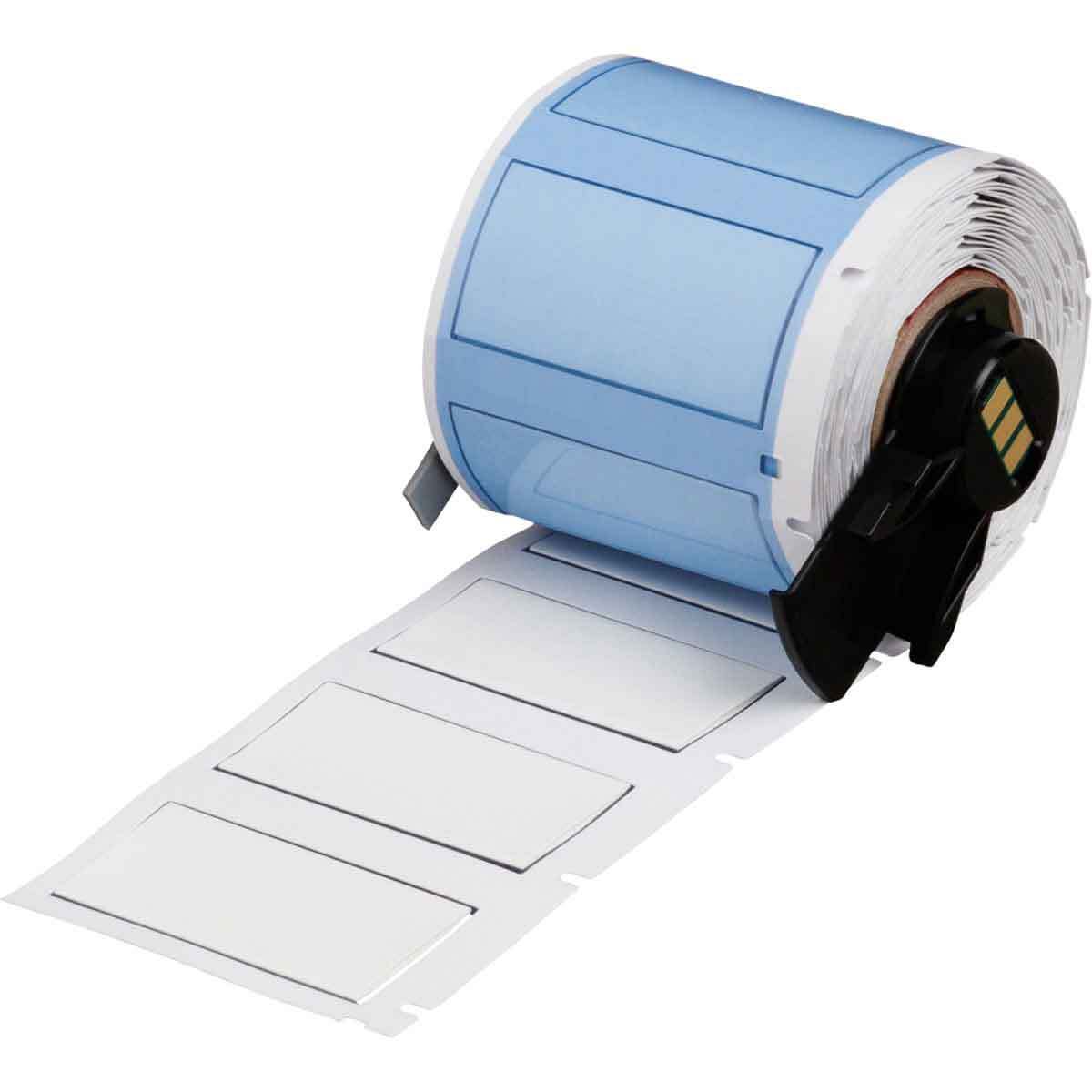 M6-500-175-342-WT PermaSleeve Heat Shrink Wire and Cable Label, 1.75 in L x 0.851 in W, White, Polyolefin