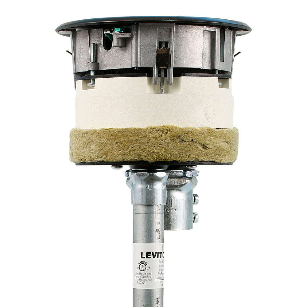 PT500 2-Piece Poke-Through Device With Protective Cover, 5 to 5-1/4 in Hole, 2 Gangs, 6 in Dia Cover, 23.7 cu-in Capacity