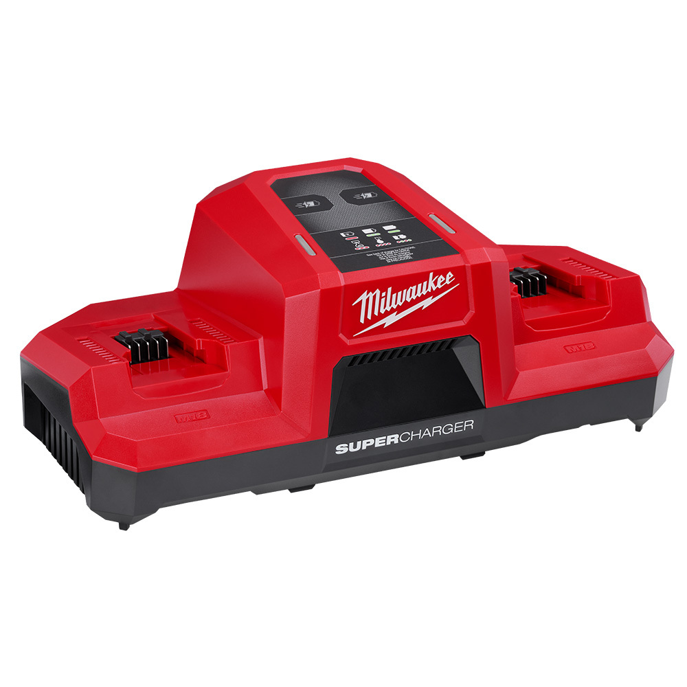 48-59-1815 M18 Dual Bay Super Charger, For Use With M18 Batteries, Li-Ion Battery
