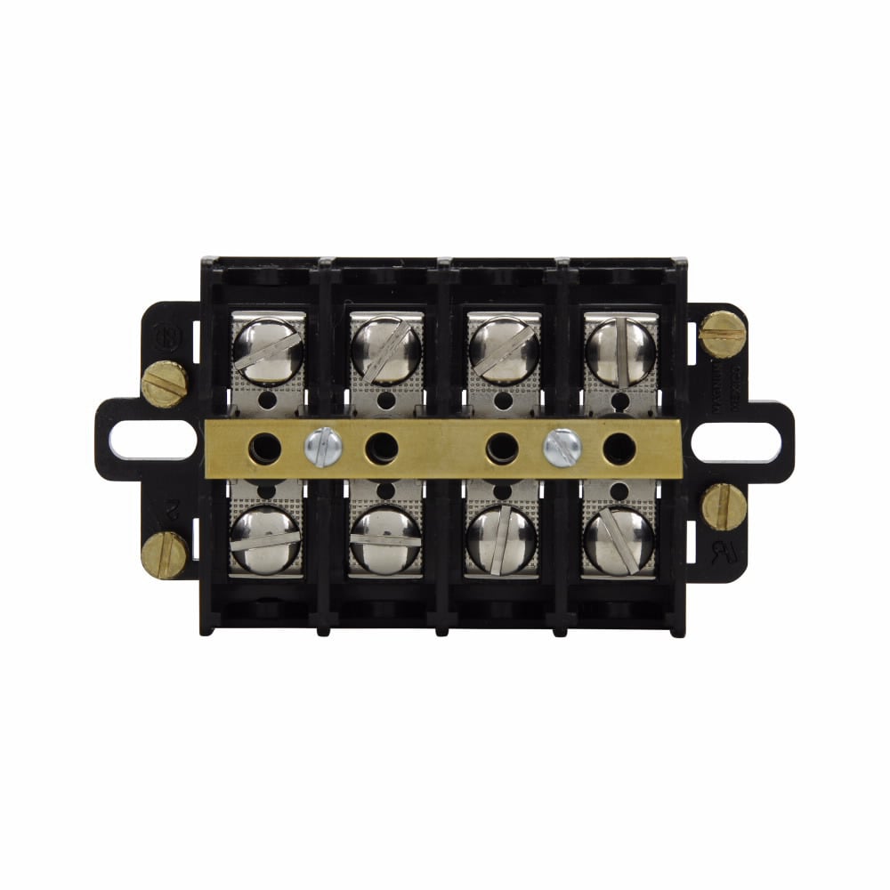 KUSC10 Double Row Terminal Block Strips and Barrier Block, 600 V, 60 A, Black