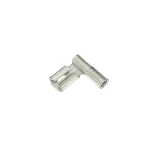 C252G Sta-Kon 250 90 deg Flag Female Disconnect, 12 to 10 AWG Conductor, 0.25 in W x 0.032 in THK Tab, Brazed Seam Barrel, Brass, Metallic, Non-Insulated