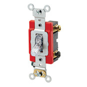 1222-PLC Self-Grounding AC Quiet Toggle Switch, 120 V AC, 20 A, 1 hp Power Rating