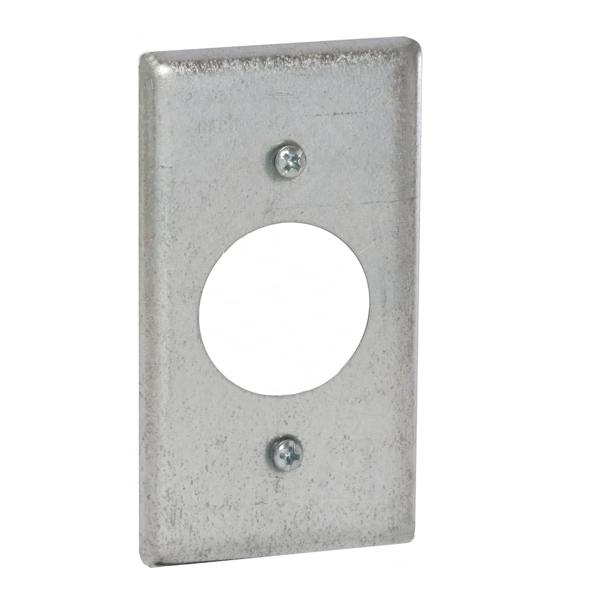 863 Flat Handy Box Cover, 4-3/16 in L x 2-5/16 in W x 0.49 in D, Single Receptacle Cover, Steel