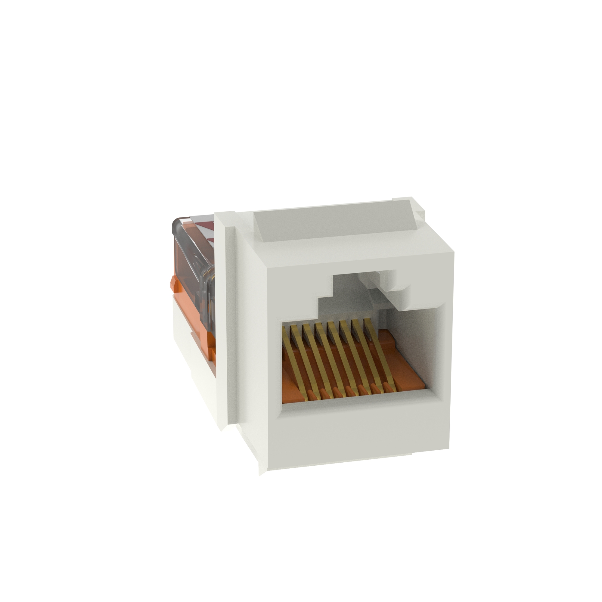 NK5E88MIWY NetKey 1-Slot Unshielded Jack Module, UTP Outlet, T568A/T568B Cable, 8 Jack Position