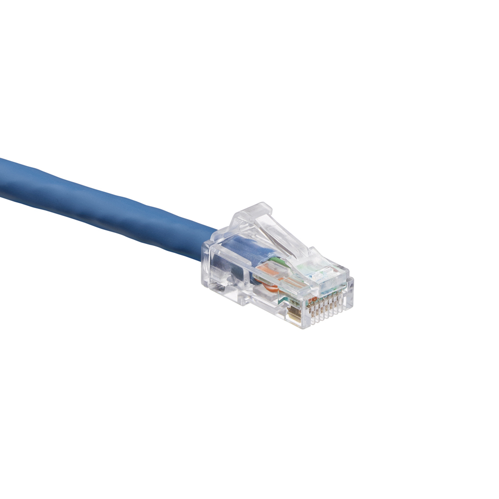 6D460-5L eXtreme UTP SlimLine Boot Patch Cord, Cat 6, 24 AWG Stranded Copper Conductor, 8P Modular Non-Keyed Plug Connector, 5 ft L Cord, Blue