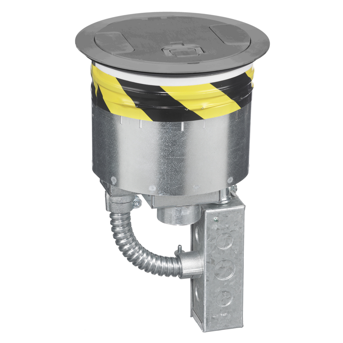 S1R8PTZZ3NKL Flush Recessed Standard Sized Poke-Through Kit, 8 in Hole, 9-1/2 in Dia Cover, 1000 lb Capacity, Assorted Materials