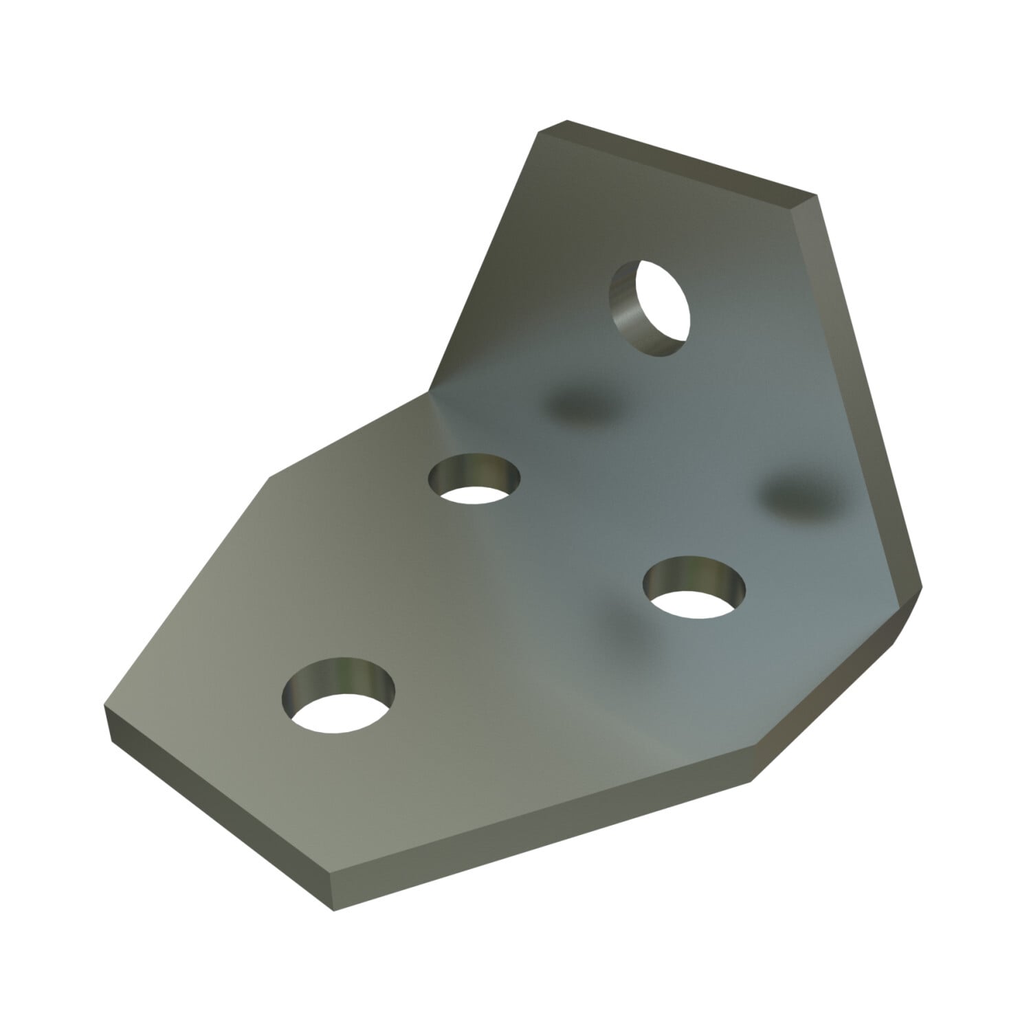 P1579-GR 90 deg Angle Fitting, 4 Holes, 1-5/8 in W x 1/4 in THK, HRPO Steel