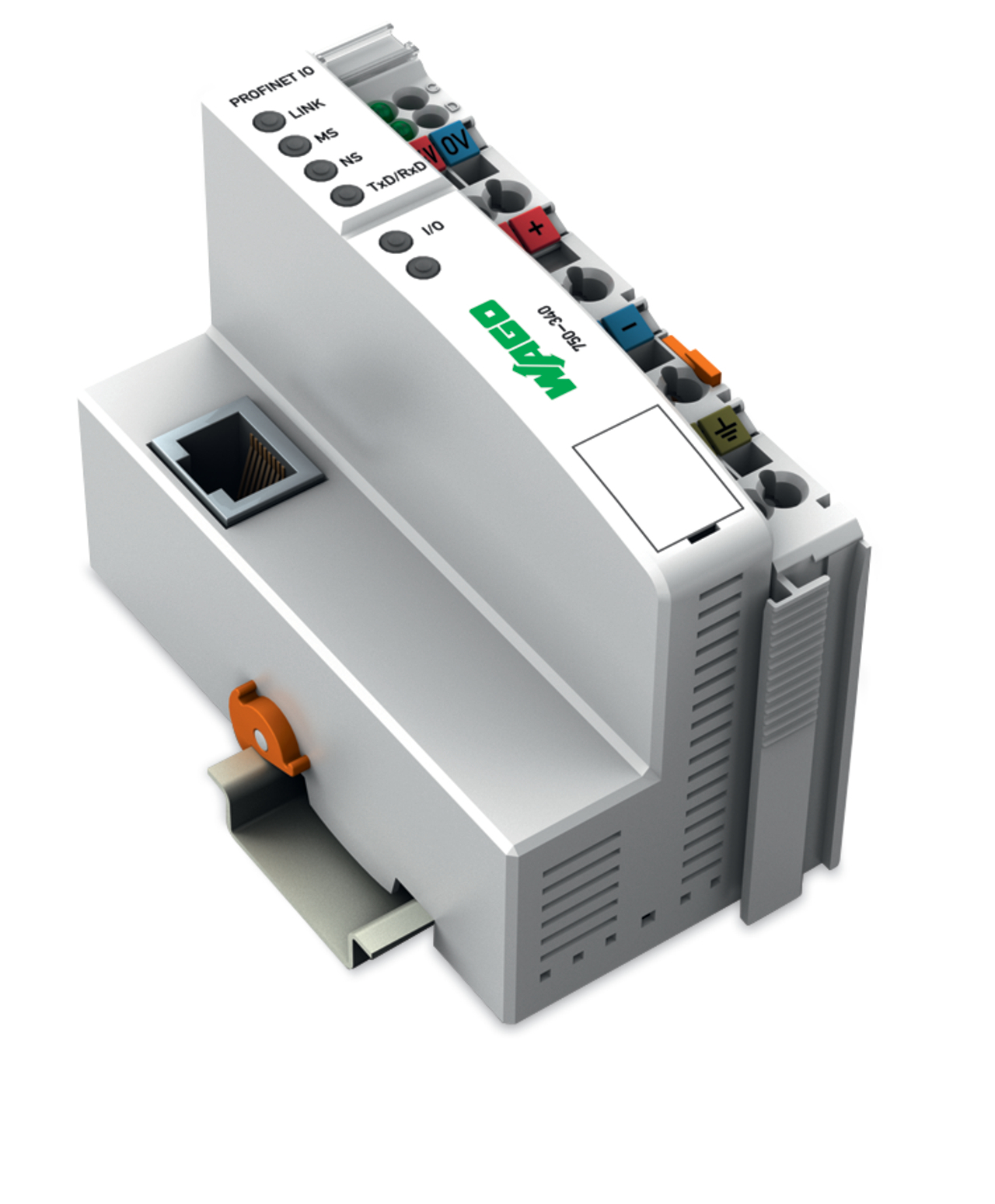 750-340 1st Generation Fieldbus Coupler, 3.937 in H x 1.988 in W x 2.799 in D, Polycarbonate/Polyamide 6.6, Light Gray