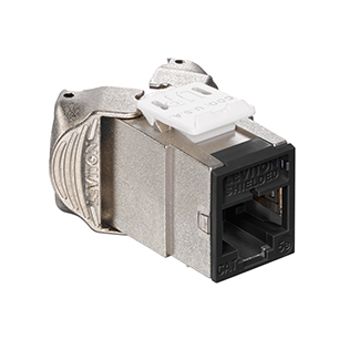 5ESJK-RE5 Atlast-X1 QuickPort Component Rated Shielded Connector, Cat 5e Module, Black
