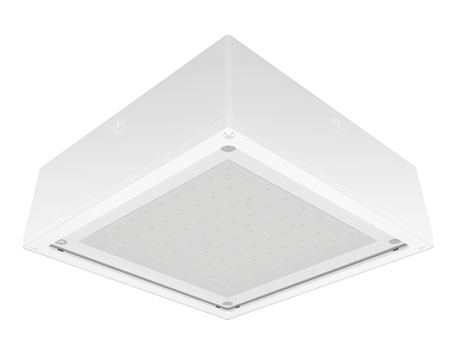 VANLED10NFFRW Canopy Lighting With On/Off Driver, 14 W Fixture, 120/208/240/277 V AC, White Housing