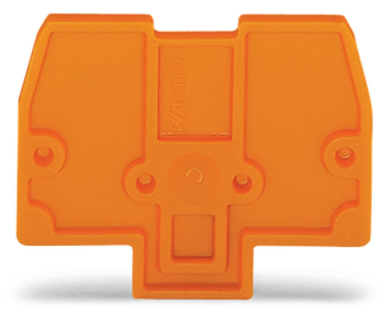 870-923 End and Intermediate Plate, For Use With Rail Mounted, Polyamide, Gray