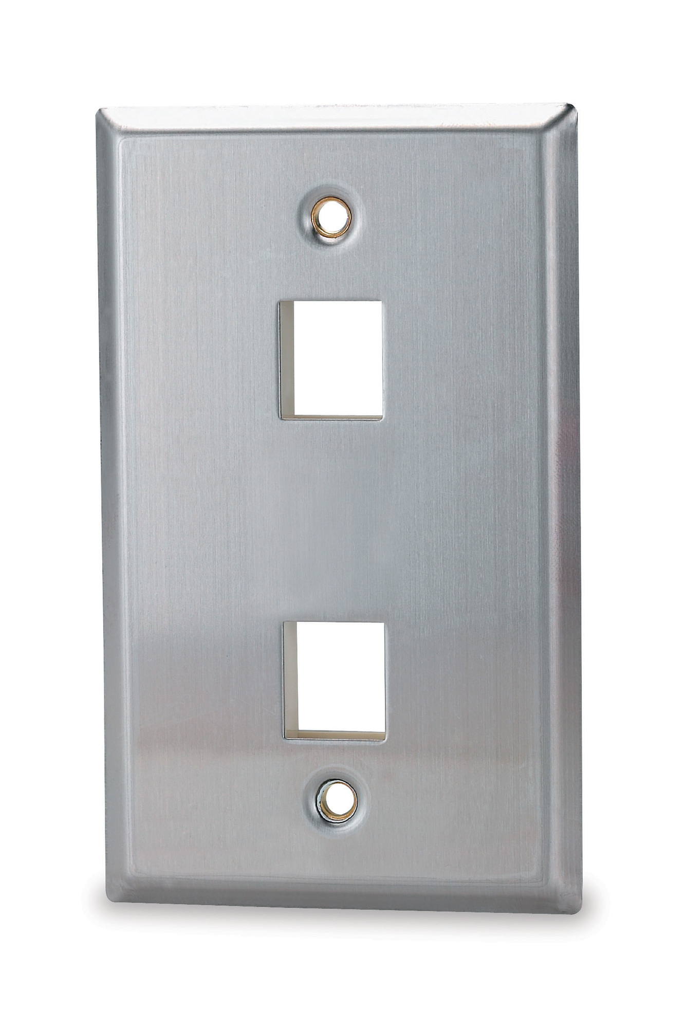 SSKF-2 Faceplate, 1 Gangs, 2 Ports, Keystone Module, Stainless Steel