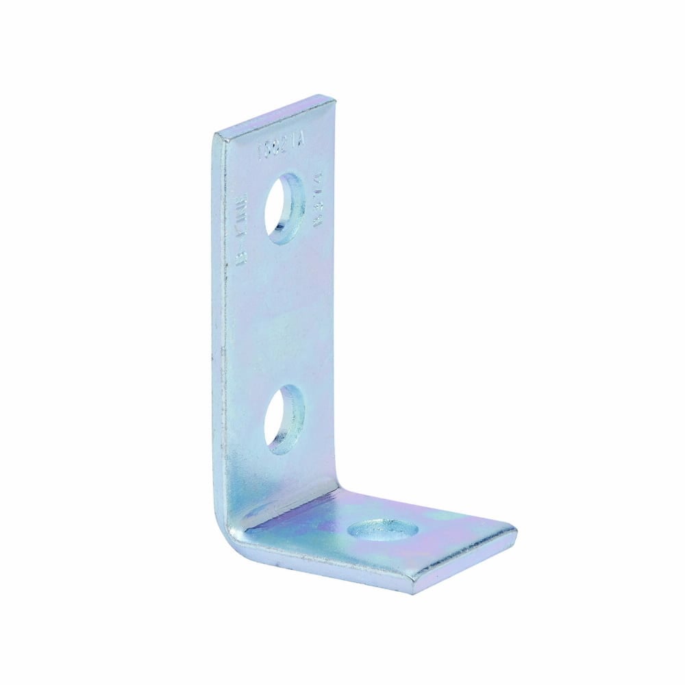 B374ZN 90 deg Corner Angle, 3 Holes, 3-3/4 in L x 2-1/16 in W x 7/32 in THK, Steel