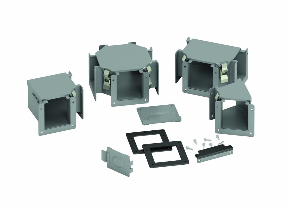44-12LC Closure Plate, 9-1/2 in L x 4 in W x 4 in H, For Use With NEMA 12/IP54 Hinged Latched Cover Wireway, Steel, Gray