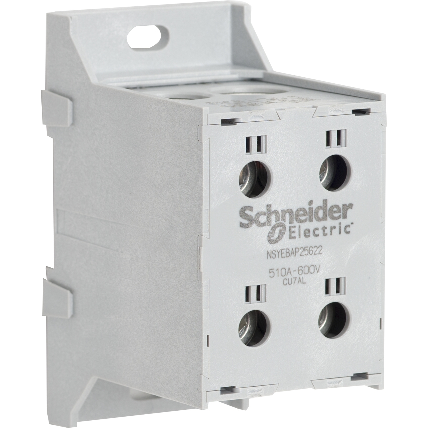 NSYEBAP25622 Power Distribution Block, 600 V AC/DC, 410/510 A, 6 AWG to 250 kcmil Al/Cu Line, 6 AWG to 250 kcmil Al/Cu Load Wire, Thermoplastic