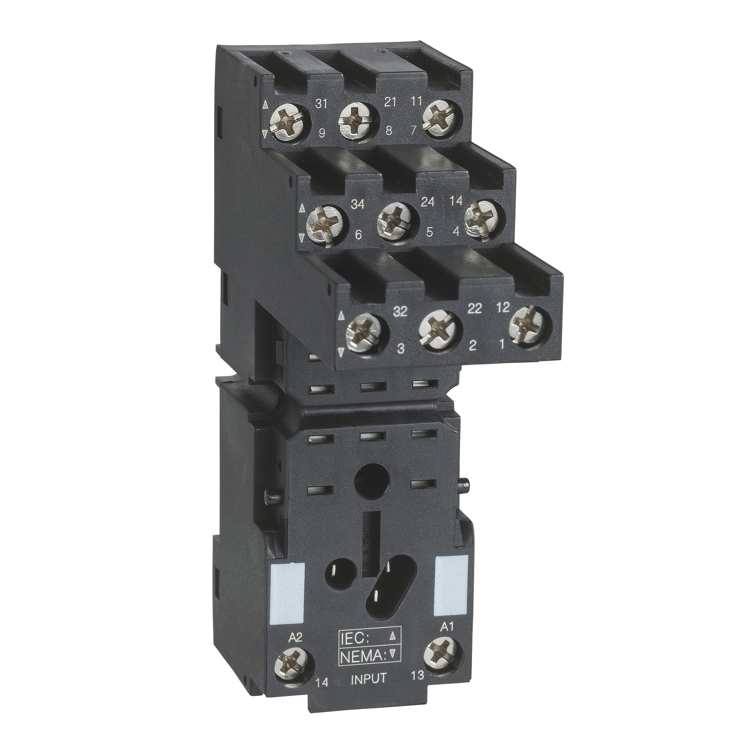 RXZE2S111M Zelio Relay Socket With Bus Jumper, 250 V AC, 5 to 10 A, For Use With RXM (3CO) Plug-In Relay, 11 Pin