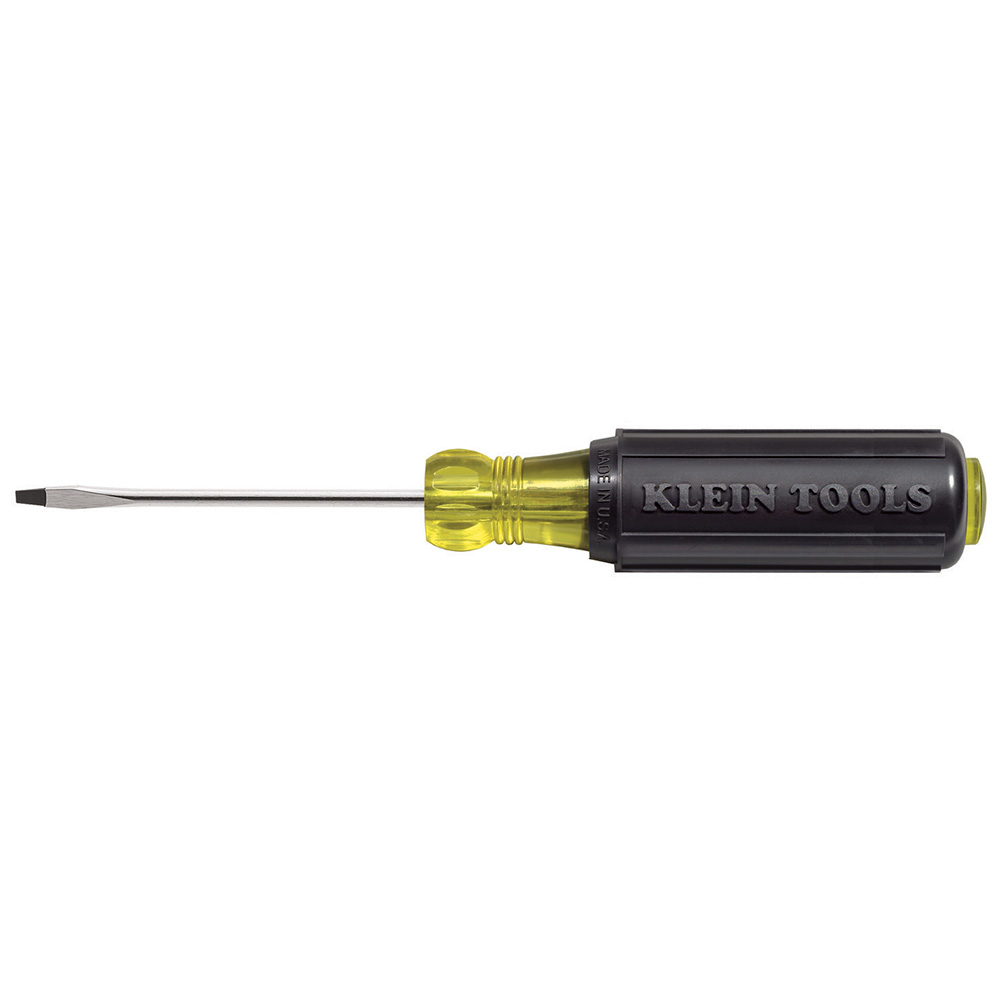 606-2 Cushion-Grip Miniature Screwdriver, 1/16 in Slotted Point, Steel Shank, 4-3/4 in OAL, Acetate Handle, Polished Chrome, ANSI/ASME Specified