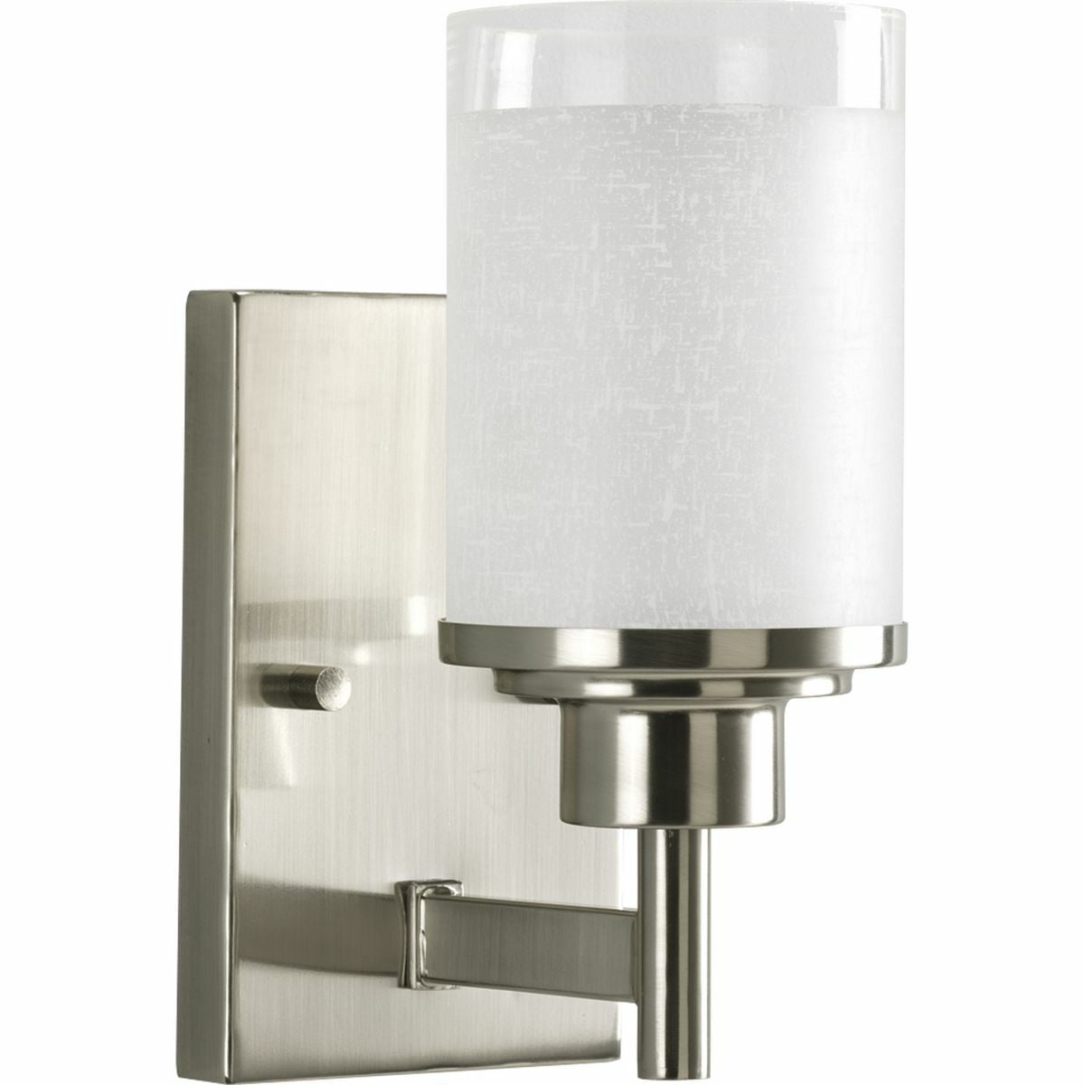 P2959-09 Alexa Bath and Vanity Light, (1) A19 Lamp, 120 V AC, Brushed Nickel Plated Housing