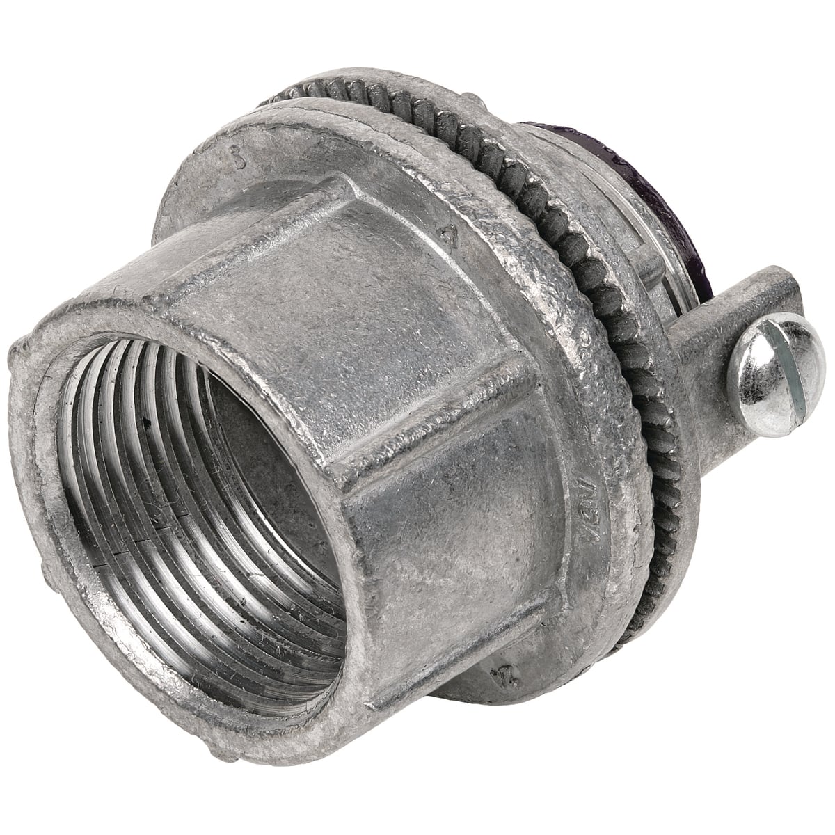 WH-3G Weatherproof Conduit Hub With Ground Screw, 1 in, For Use With NEMA 2, 3, 3R, 4, 12, 13 Enclosure, Die Cast Zinc, Natural